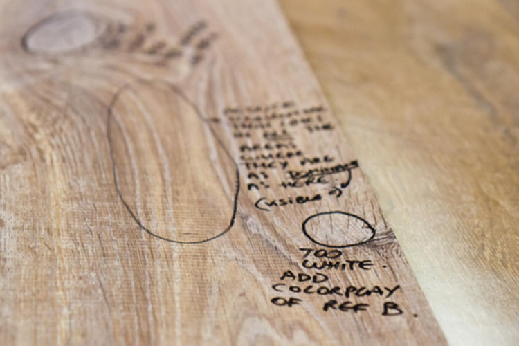 detailshot of wood panel